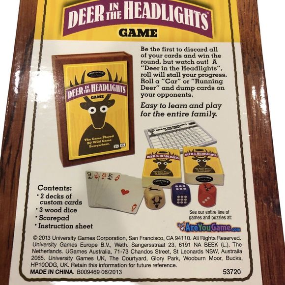 Game Bundle Dice & Card Games Scrabble Slam, Fish Or Cut Bait/Deer In Headlights - Picture 9 of 10